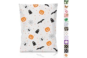 JinRuiKJ Halloween Poly Mailer 10x13 Inch 25 Pcs, Waterproof and Tear-Resistant Shipping Bags for Clothing, Cute Mailing Envelopes with Self-Seal, Halloween Printed Packaging Bags