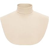 Cutecrop Knitting Dickey Extra Large Fake Collar Detachable Dickey Collar Half Mock Turtleneck for Men Women