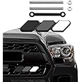 TRD Grille Decor Badge, 3-Color Upgrade Emblem, Grille Insert Trims, Tri-Color Grille Badge Emblem Car Decoration Accessories Fit for Tacoma 4Runner Tundra Sequoia Rav4 Highlander (Grey White)