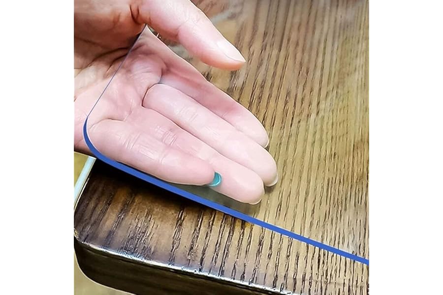 LovePads Clear Table Cover Protector 36 x 60 Inch, 1.5mm Thick Plastic Table Cover, Table Protector for Dining Room Table, Waterproof Vinyl Tablecloth Table Pad Mat for Kitchen, Dresser, Writing Desk