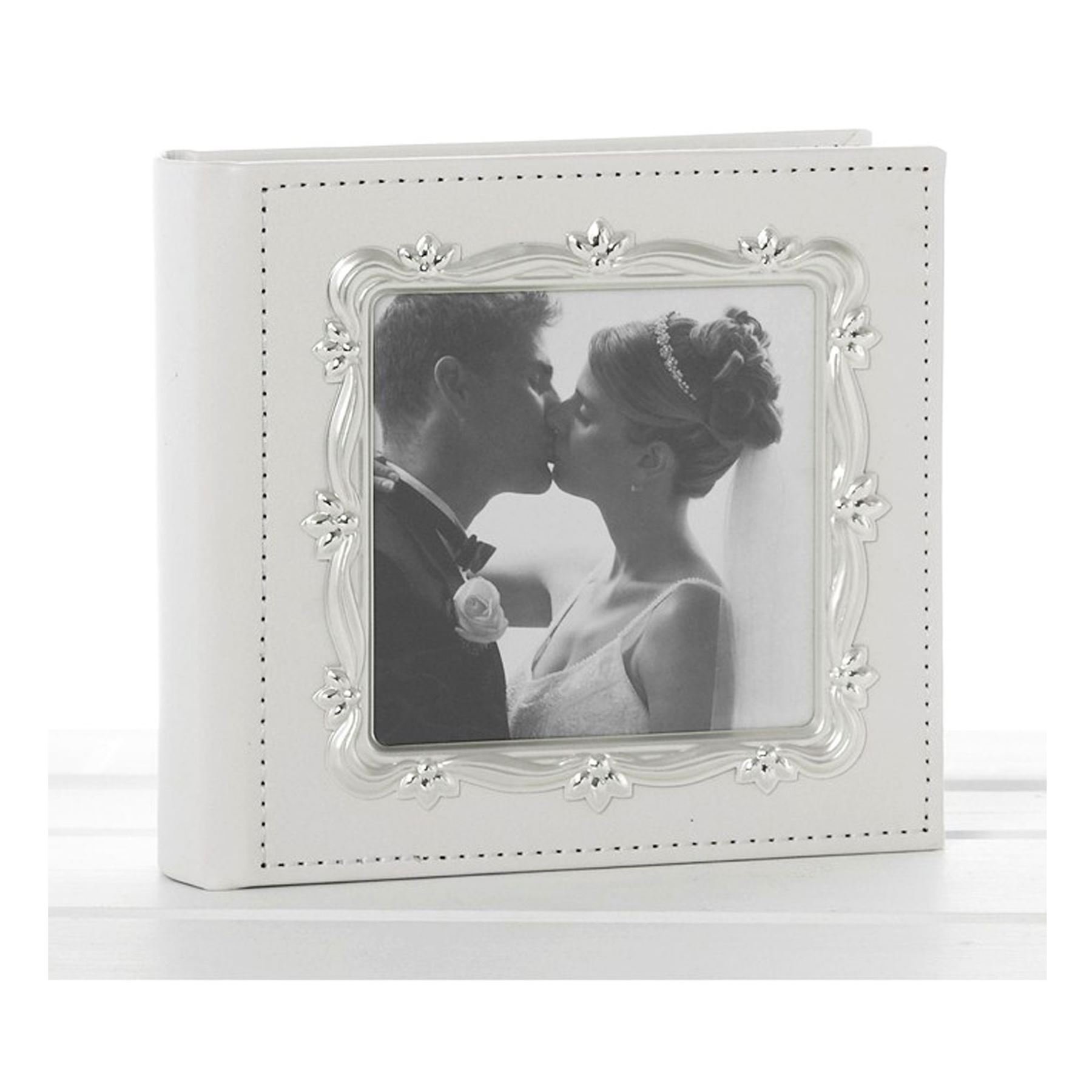 Joe Davies Deluxe Leather Effect White Wedding Day Photo Album, Size 6x4