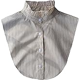 NIDMIDO Women Ruffle Mock Neck Detachable Half Blouse Shirts Fake Collar Dickey Collar Faux False Collar for Girls