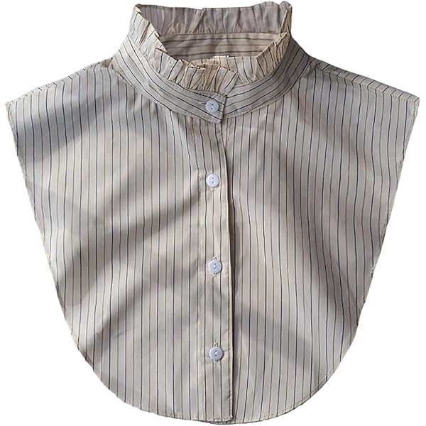 ORGUE Stripe frill collar blouse【Gray】 ORGUE Stripe frill collar blouse【Gray】