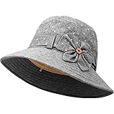YeeHeen Women Cloche Bucket Hat Vintage Fedora Bowler Hats
