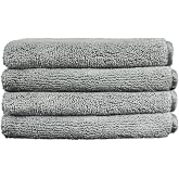 Eurow Microfiber Washcloths, Ultra Soft, Super Absorbent, Fast Drying, Hypoallergenic, Gentle on Skin, Machine Washable Face 