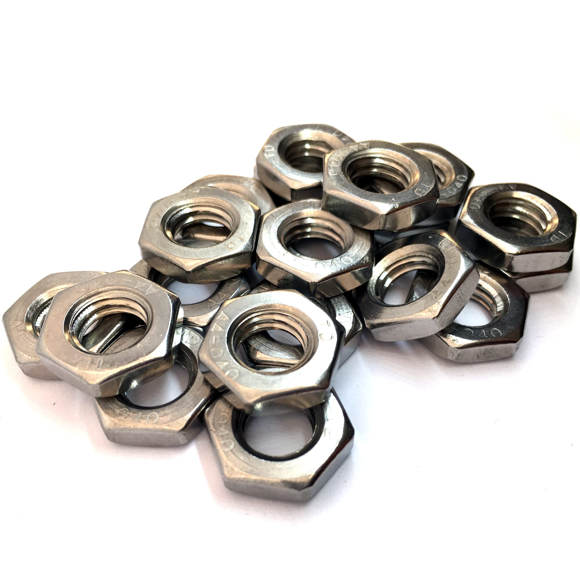 M10 Thin Nut DIN439, A4 (316) Stainless Steel (Pack of 20)