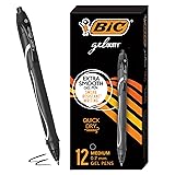 BIC Gelocity Quick Dry Black Gel Pens, Medium Point