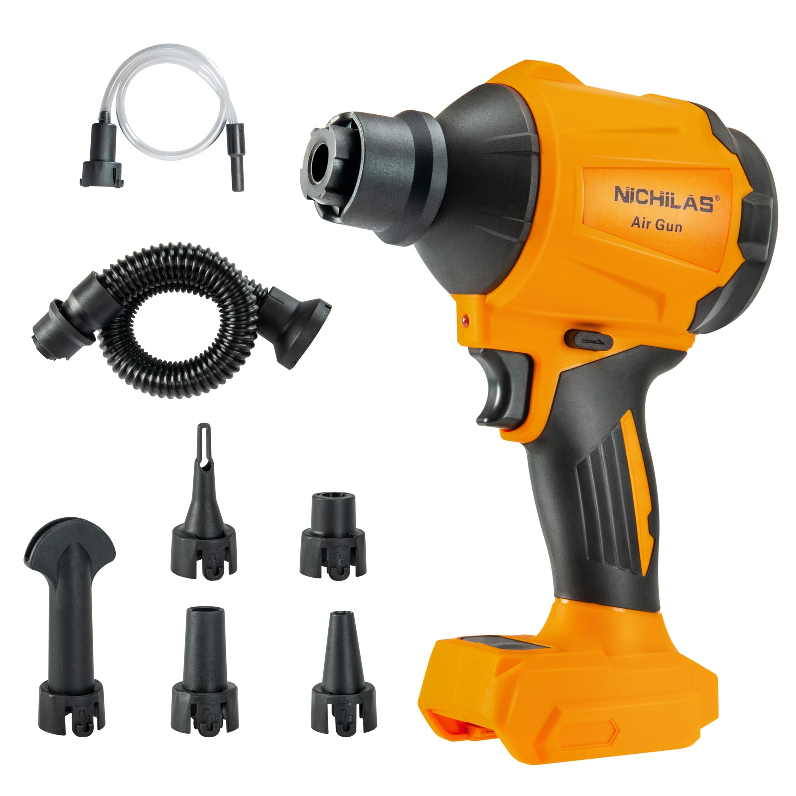 Photo 1 of Nichilas Cordless Dust Blower Compatible with DEWALT 20V MAX Battery, Brushless Motor Leaf Air Duster & Vacuuming Gun (Battery Not Included)