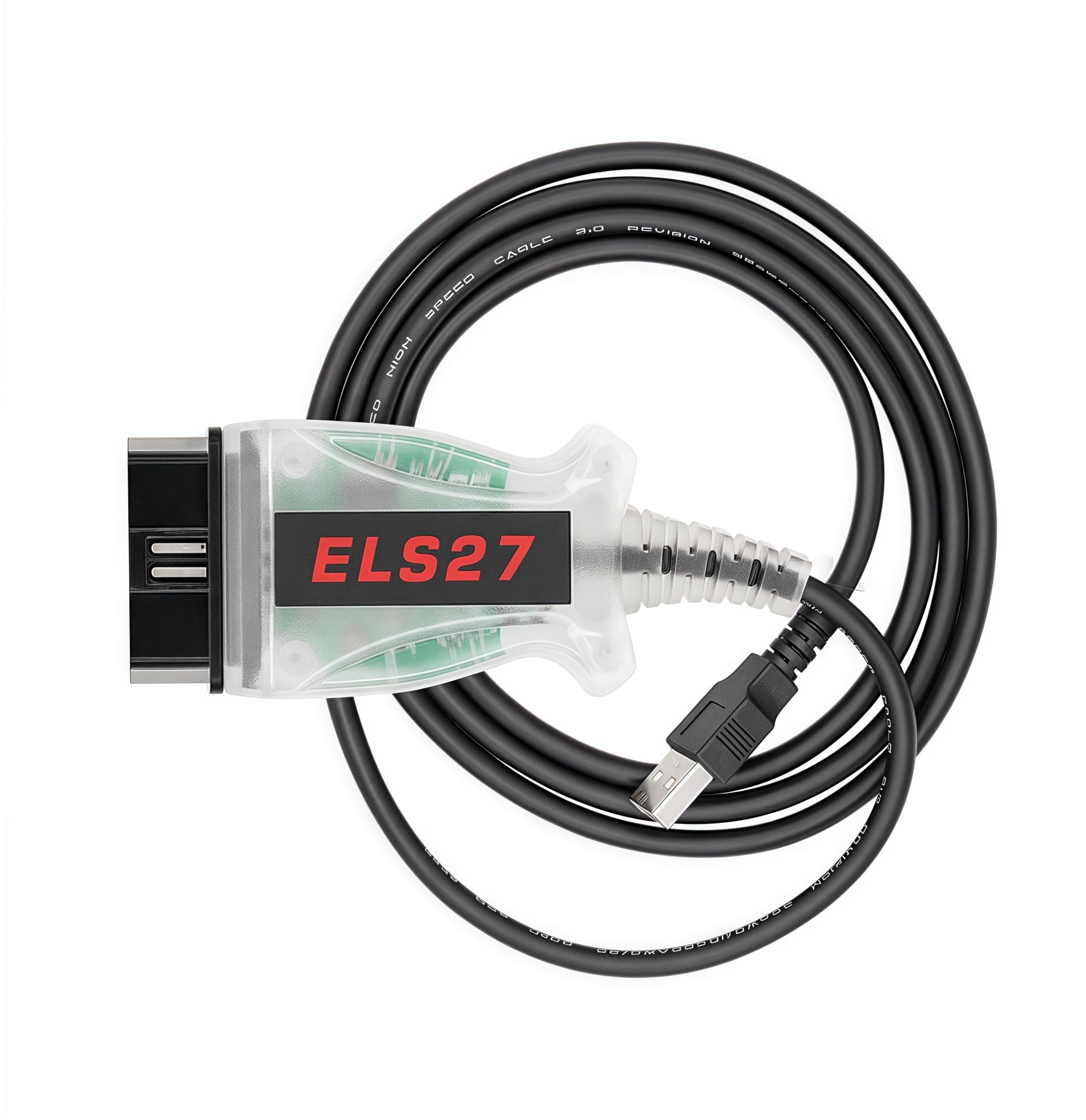 Photo 1 of Washinglee ELS27 Diagnostic Cable Compatible for Ford Mazda Lincoln and Mercury Car, Compatible for FORScan ELMconfig FF2 Foccus ScanMaster ELM v2.1 and Scantool.net. (25K80 Chip)  