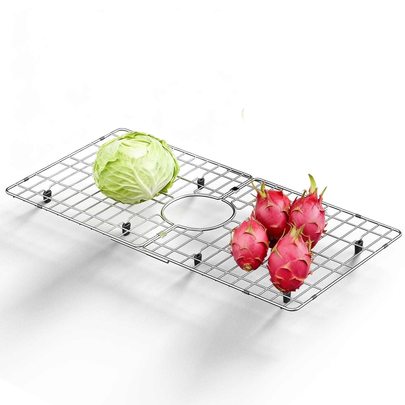 Photo 1 of Chilinii Chilinii Sink Protectors for Kitchen Sink 30" x 16" - Rectangular Extra Large Sink Grid for Kitchen Sink Bottom, Rust-Resistant Drainage Rack with Scratch Prevention Centered Drain