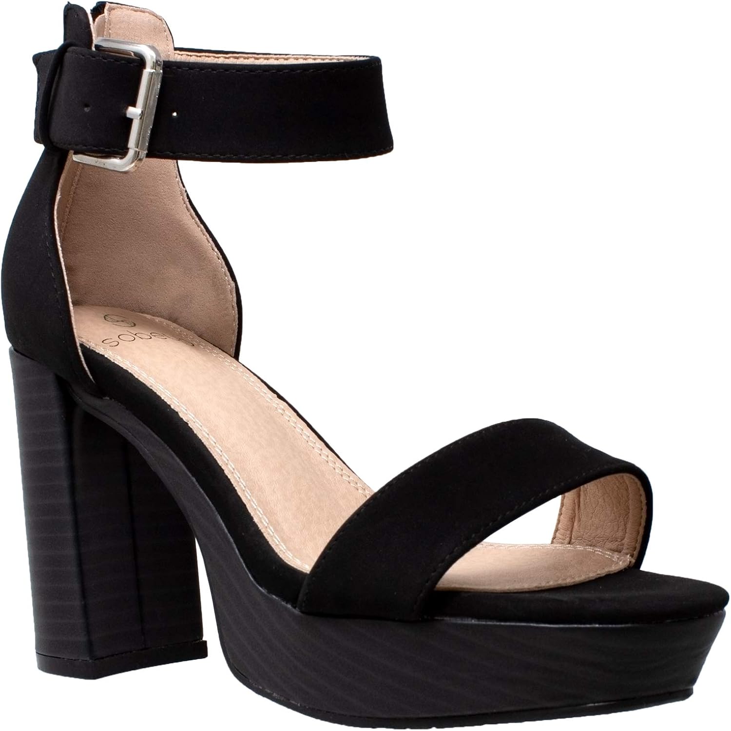 high platform sandals black
