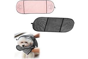Ultra-Absorbent Dog Towel, Quick Drying Microfiber Towel with Embroidered Paw Print and Pockets for Small and Medium Animals.