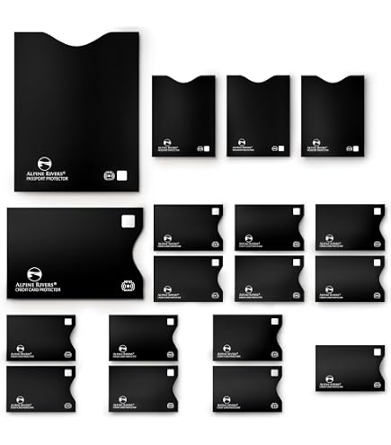 CAROUSELCHECKS RFID Blocking Sleeves, Pack of 15 (Credit Card Holders Only) for Identity Theft Protection : Clothing, Shoes & Jewelry