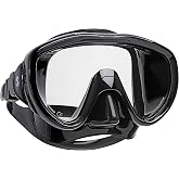 SCUBAPRO Flux Scuba Mask with Ultra Clear Single Lens and Hypoallergenic Silicone Skirt for Diving, Freediving or Snorkeling