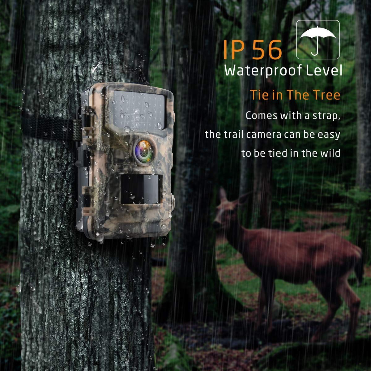 Campark Trail Camera 14MP 1080P 2.4" LCD Game Hunting Camera with 42pcs