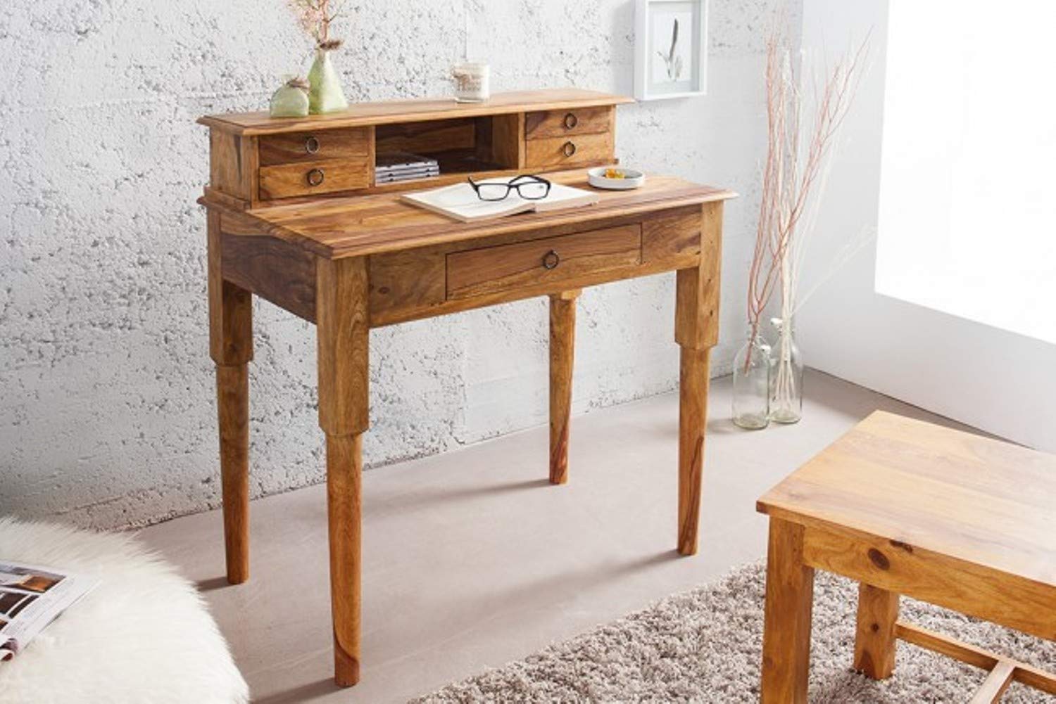 Shagun Arts Sheesham Wood Writing Console Table Wooden Desks For