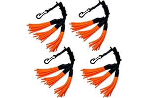 Lanpul 4 Pcs Deer Scent Drag Line, Triple-Head Deer Rope Scent Kit with Detachable Clip, Dual Layer Polyester Foam Wick, Reus