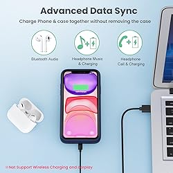 QTshine Battery Case for iPhone 11/XR, 2024