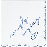 Bride Squad Wedding Handkerchief | Gifts for Mother Of The Bride & Mother Of The Groom | Something Blue for the Wedding Day