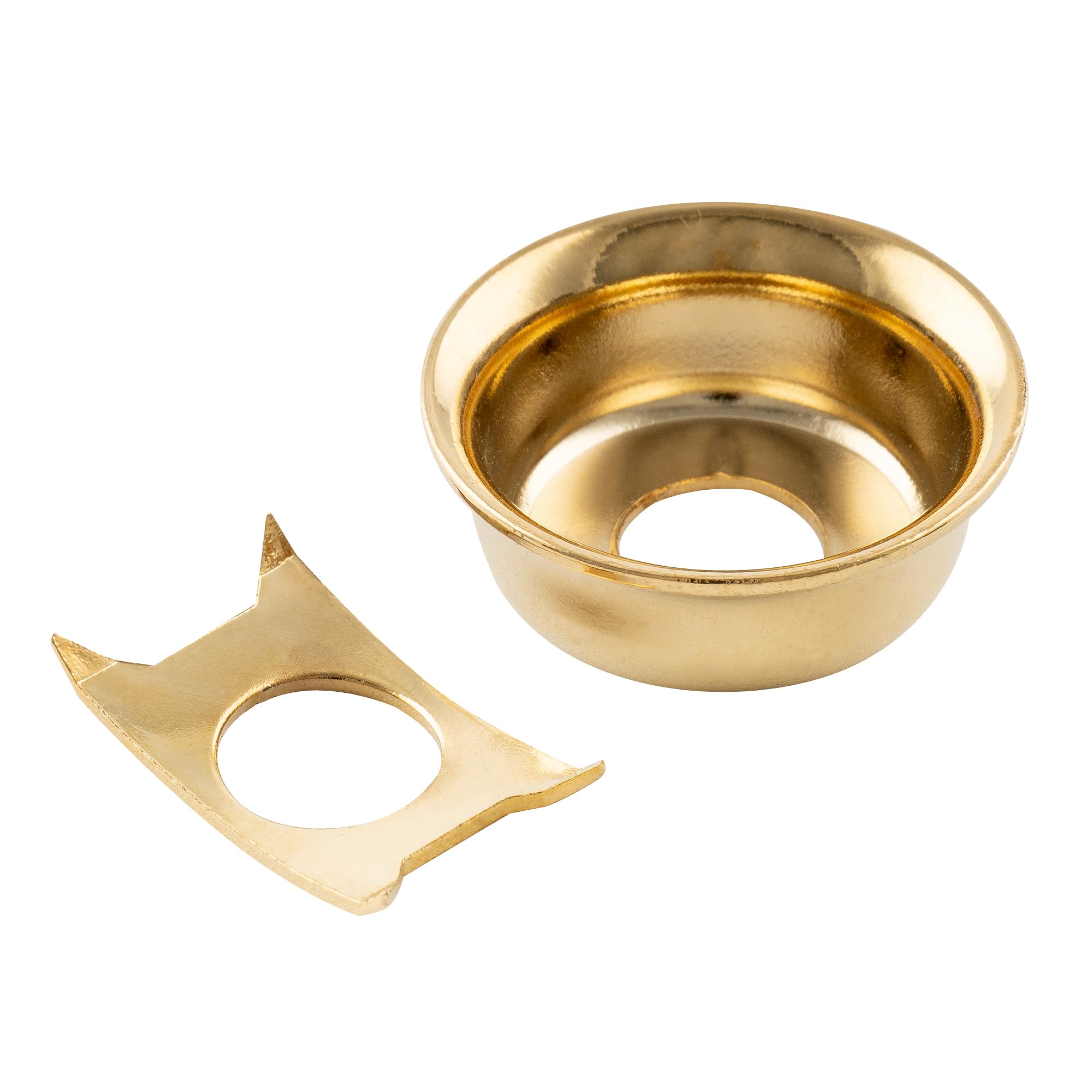 Musiclily Pro Steel Vintage Cup Style Tele Jack Plate for Telecaster Style Electric Guitar, Gold