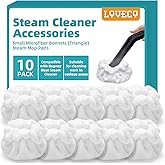 LOVECO Microfiber Bonnets for Dupray Steam Cleaner, McCulloch &amp; awasky, etc | Reusable Washable Steam Cleaner Accessories for Multi-Surface, 10 Pack Steam Cleaner Bonnet Attachments