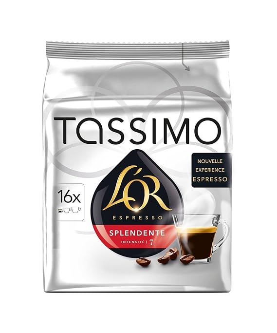 Tassimo L'Or Espresso Splendente, Kaffee, Kaffeekapsel, Gemahlener Röstkaffee, 16 T-Discs