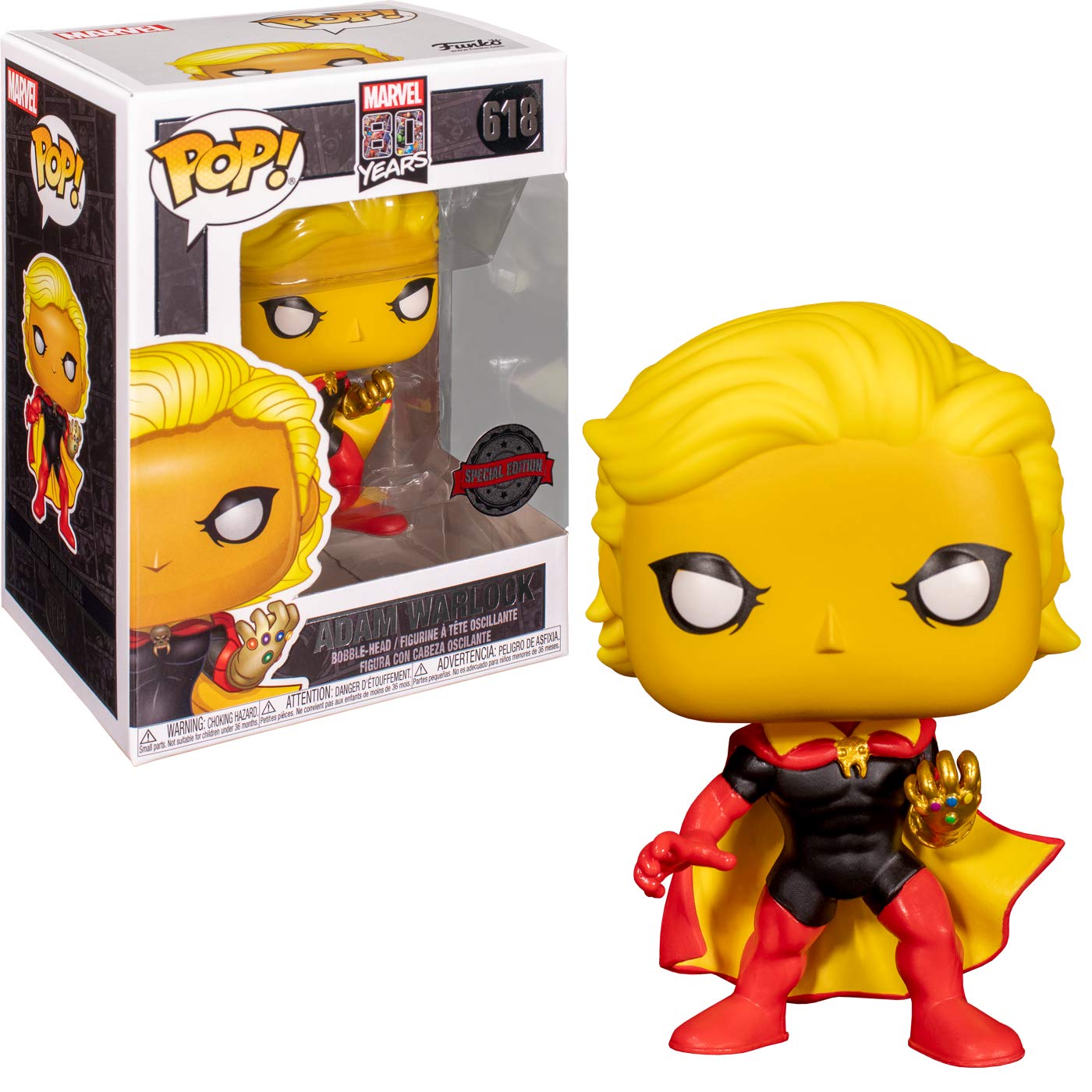 Funko 47534 Pop! Marvel: 80 Years - Adam Warlock (Special Edition) #618