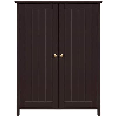 Yaheetech Bathroom Floor Storage Cabinet with Adjustable Shelf