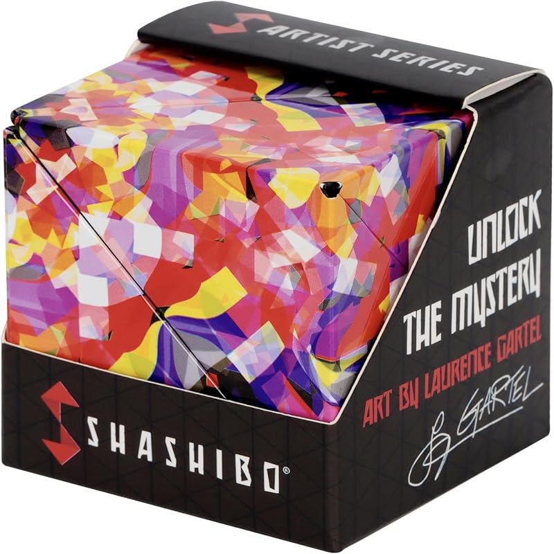Shashibo Shape Shifting Box Confetti – Award-Winning Magnetic Puzzle Cube