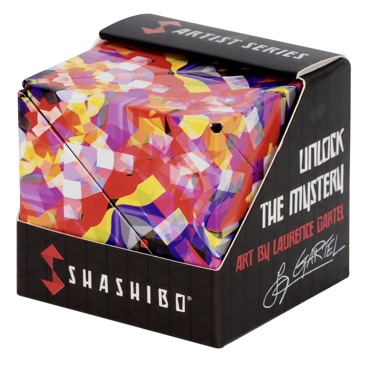 Shashibo Shape Shifting Box - Award-Winning STEM Fidget Toy with Ultra Strong Magnets - Puzzle Cube Transforms Into 100+ Shapes, Perfect Sensory Gift for Kids, Teens, and Adults (Confetti)