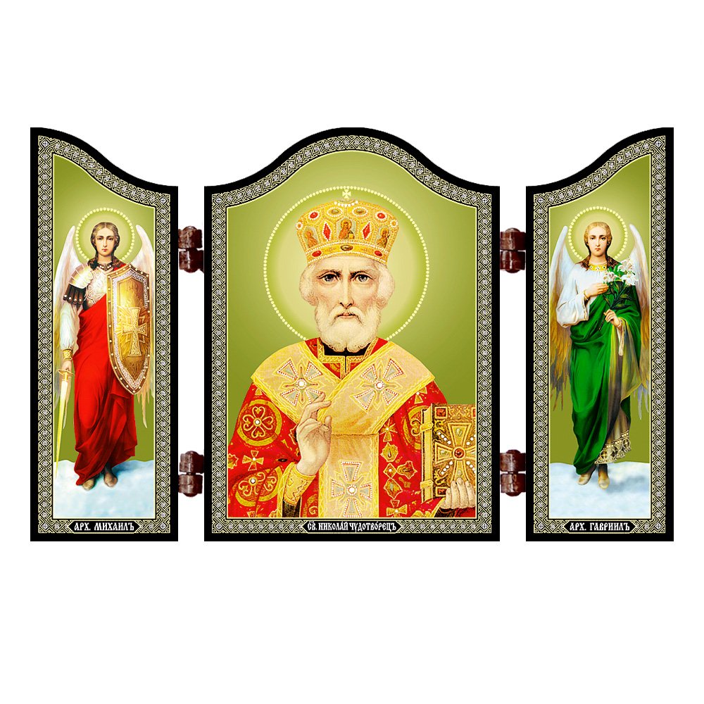 NKlaus 1414 St. Nicholas Miracle Worker Christian Icon Nikolaj Chudotvorec travel altar