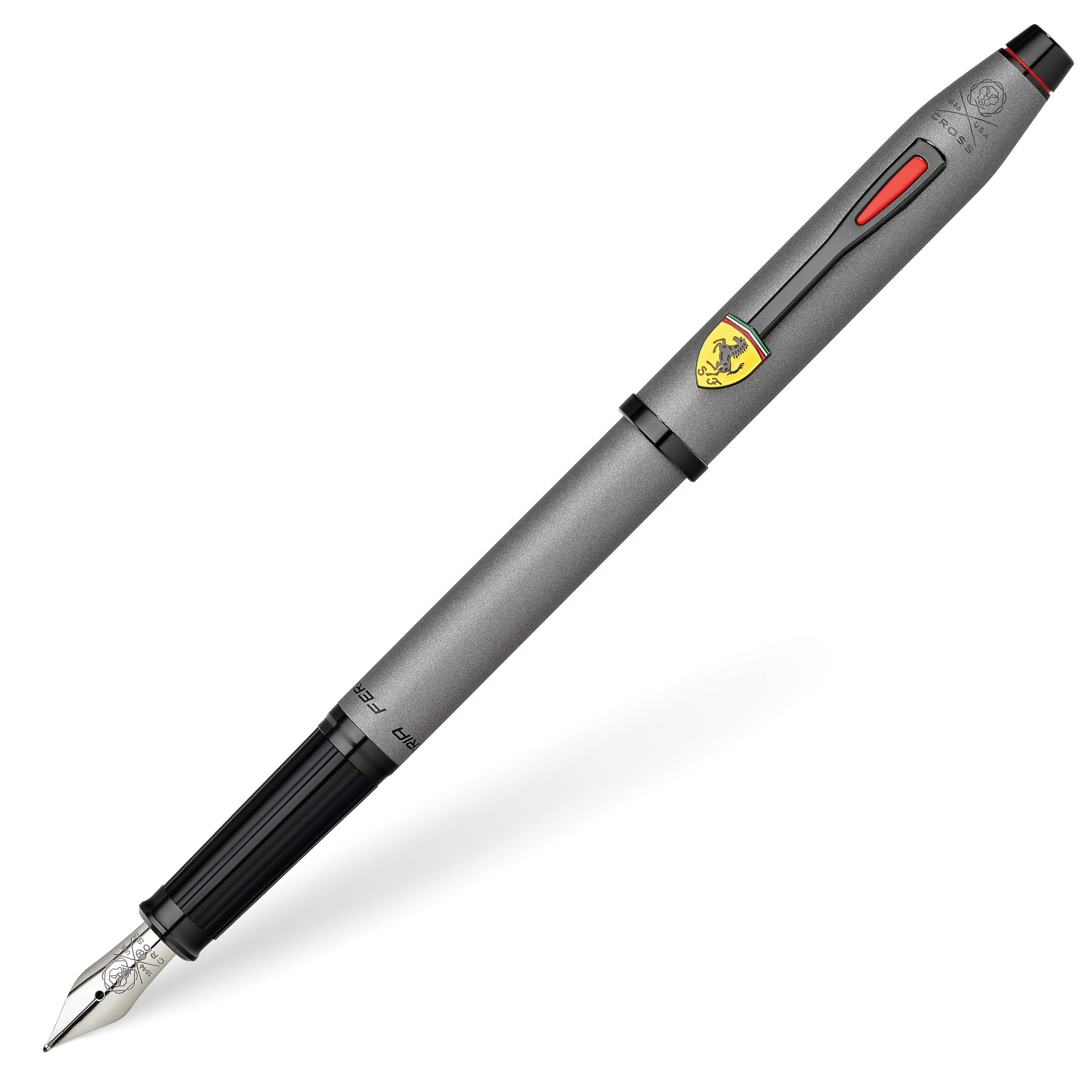 CROSS Scuderia Ferrari Century II - Titanium Grey Satin Lacquer Fountain Pen, Medium Nib incl. Luxury Gift Box