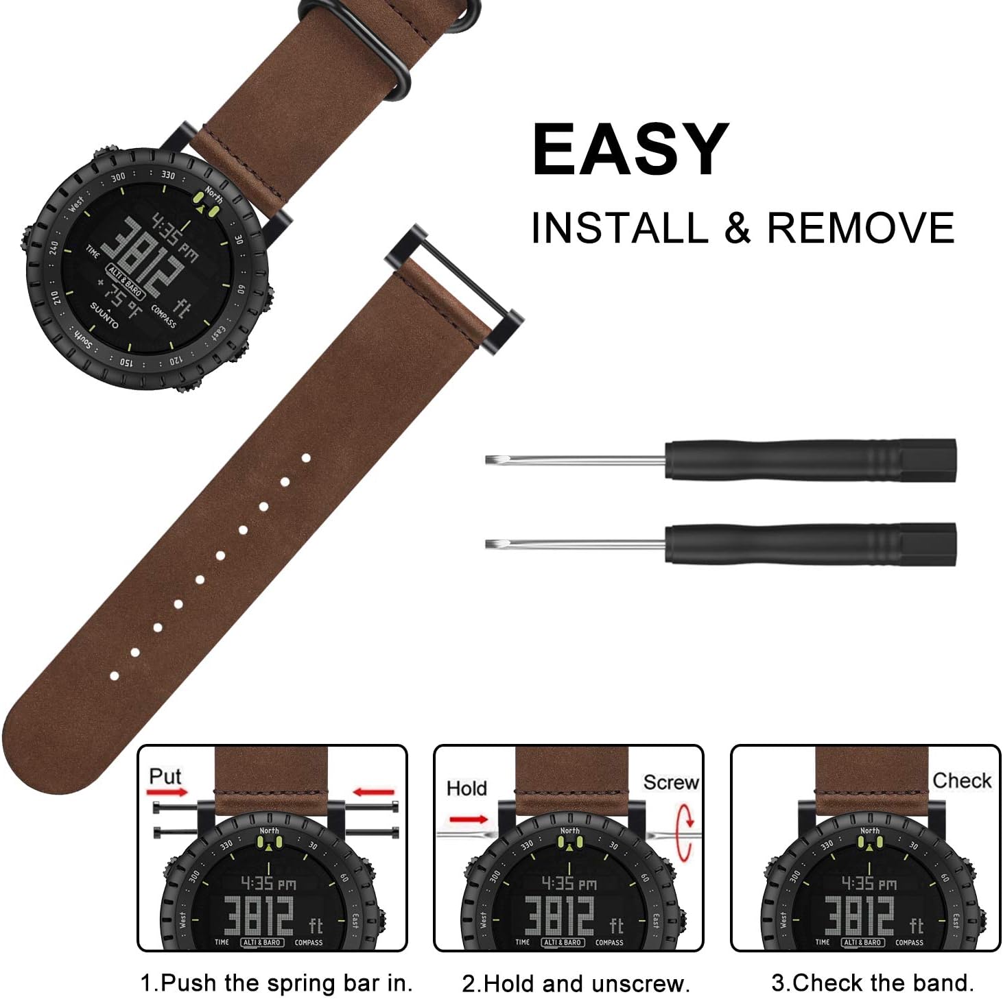 suunto core leather strap