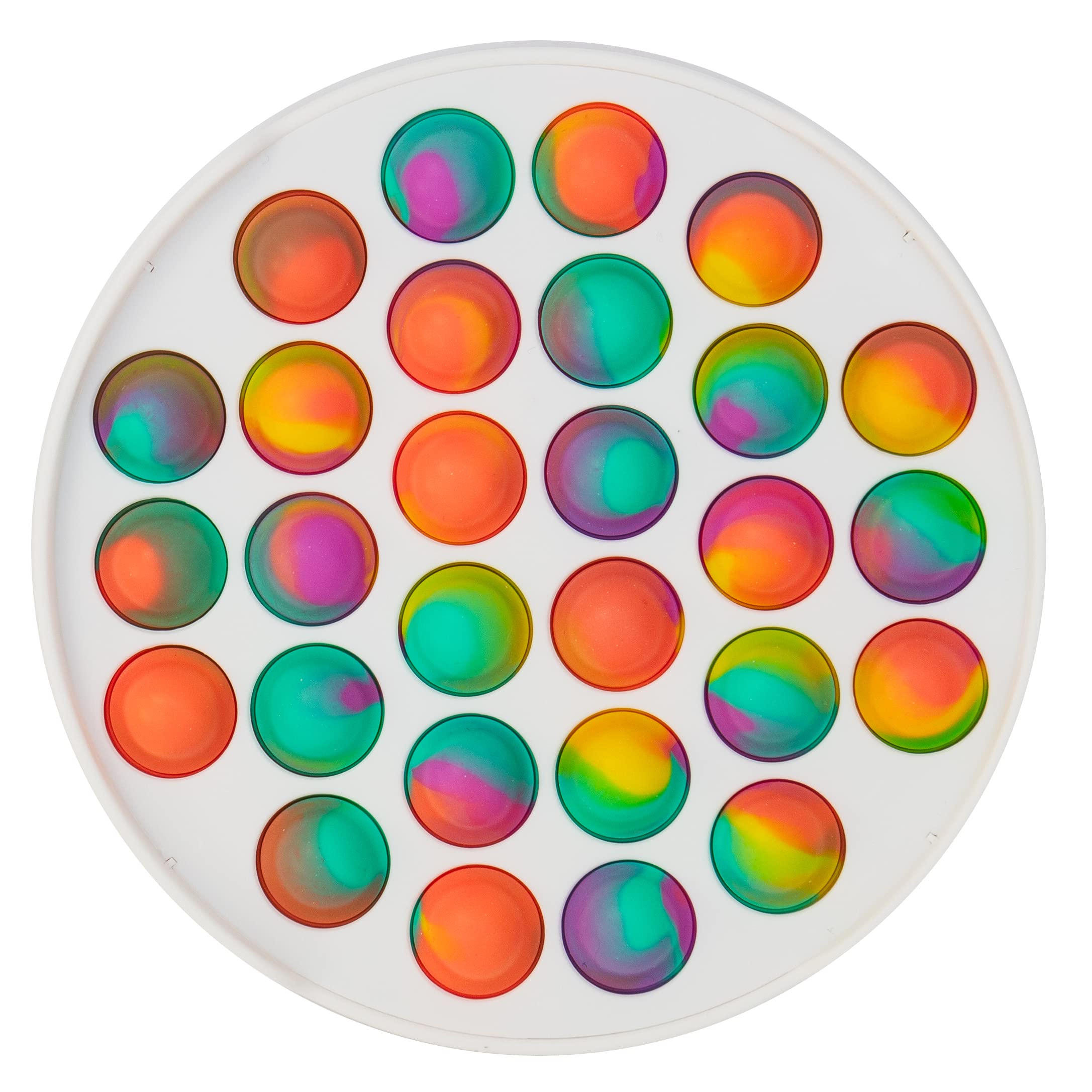 Kids Happy House Push Pop bubble fidget sensory toy perfect for autism and stress relief (Round, Ombre)