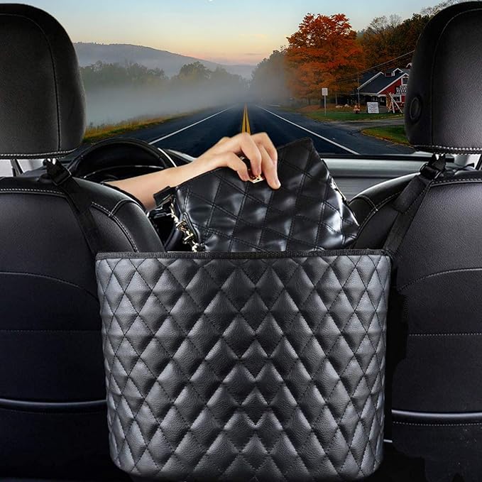 Car Net Pocket Handbag Holder, Upgrade Car Purse Holder Between Seats