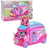 Disney Junior Minnie Mouse Bows-A-Glow Rolling Glamper 13-Piece Figures and Playset, Officially Licensed Kids Toys for Ages 3