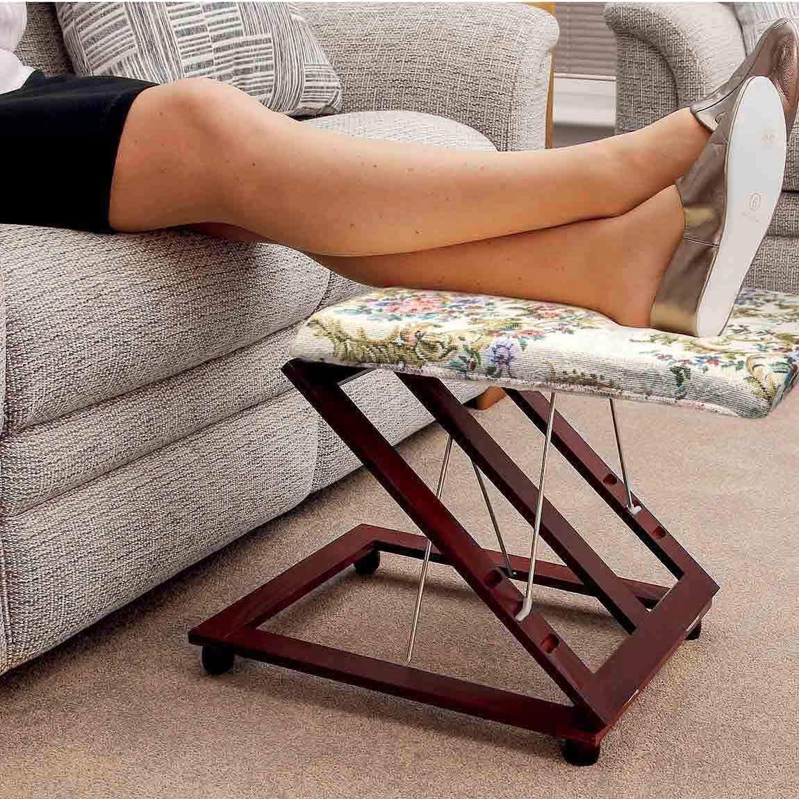 Relaxing Fold Away Adjustable Footstool Tapestry One Size Amazon.co.uk