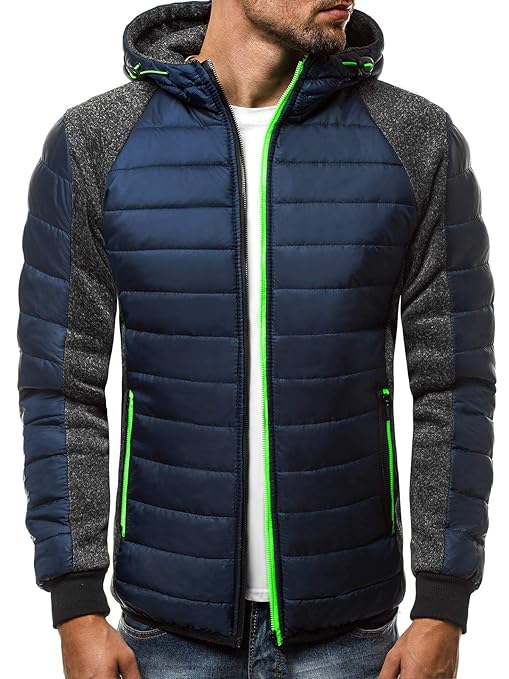 OZONEE Herren Übergangsjacke Bomberjacke Softshelljacke Steppjacke Fliegerjacke Freizeitjacke Sportjacke Modern Kapuze Sports