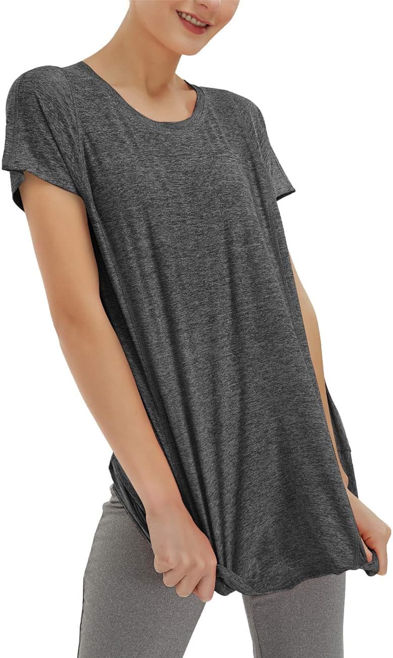 Yoga T-Shirts Womens Sports Tops Short Sleeve for Running Gym Active Wear at  Women’s Clothing store