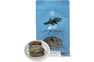 DABC OAK LAND DOL Wild Caught,Sun Dried Mexico Black Pin Sea Cucumber All Natural Nutritious 高泡發墨西哥野生肥仔刺參 雙排刺參 墨西哥刺參 (Small-Bag- 8oz)