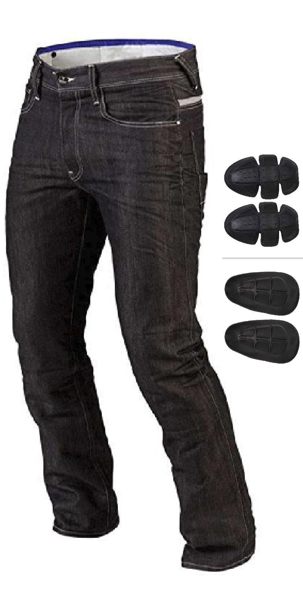 Photo 1 of Juicy Trendz Motorcycle Jeans for Men- Motorbike Pants with Protective Knee Hip Armor, Riding Gear for Riders, Black size 32
