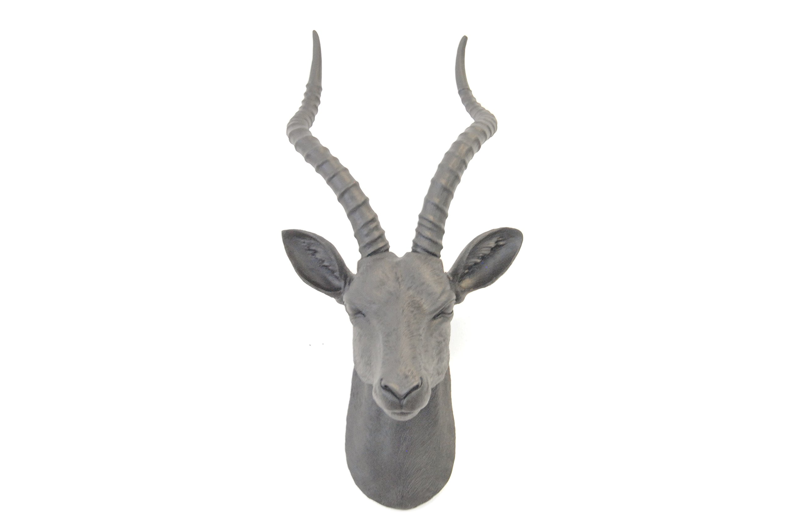 Faux Taxidermy Antelope Head Wall Mount, Black, ANT1717