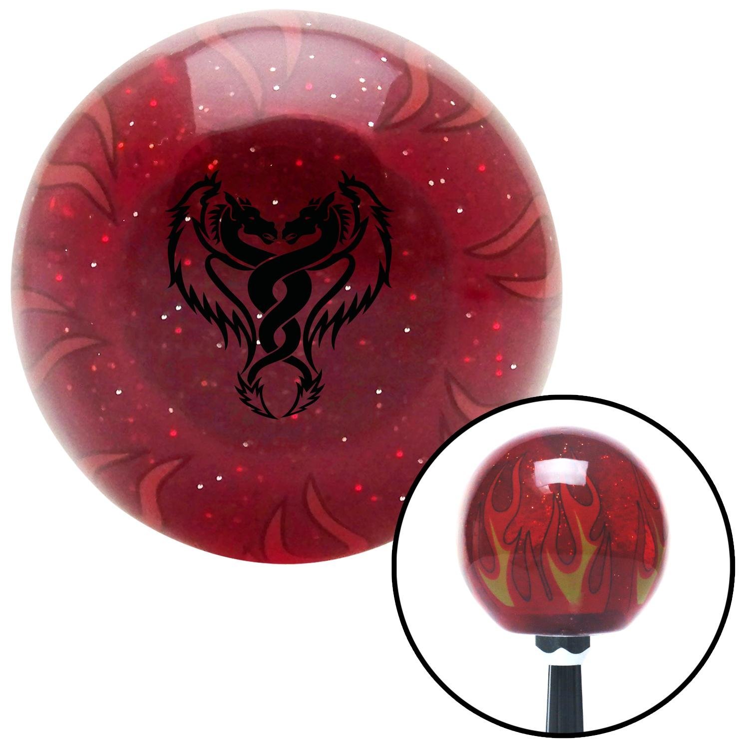 American Shifter 237161 Red Flame Metal Flake Shift Knob with M16 x 1.5