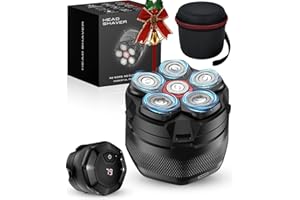 GLLAVA Head Shavers for Bald Men, 10000 RPM High-Speed 6D Magnetic Razor, IPX8 Waterproof Wet/Dry Shaving, Hypoallergenic Blades, LED Display & Storage Case