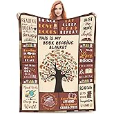 Jieoyfyug Book Lovers Gifts Blanket, Bookish Gifts for Women, Bookworm, Readers, Librarian, Readers Blankets 60"x50", Reading Decor Blanket for Book Club, Birthday, Graduation