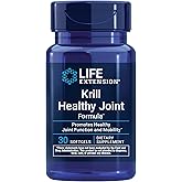Life Extension Krill Healthy Joint Formula, Krill Oil, hyaluronic Acid, The carotenoid astaxanthin for Healthy Joints, Healthy Body, Gluten-Free, Non-GMO, 30 softgels