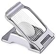 Yuzxaun Egg Slicer for Hard Boiled Eggs, Stainless Steel Wire, Heavy Duty Aluminium Egg Cutter Dishwasher Safe for Egg Strawb