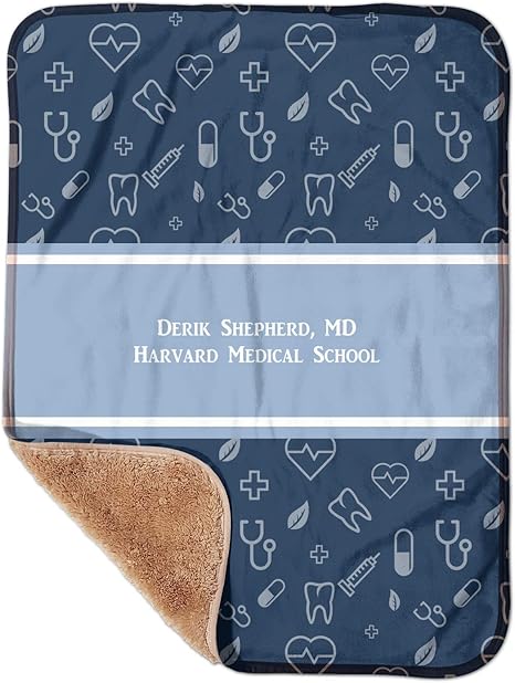 Amazon Com Youcustomizeit Medical Doctor Sherpa Baby Blanket 30 X 40 Personalized Home Kitchen