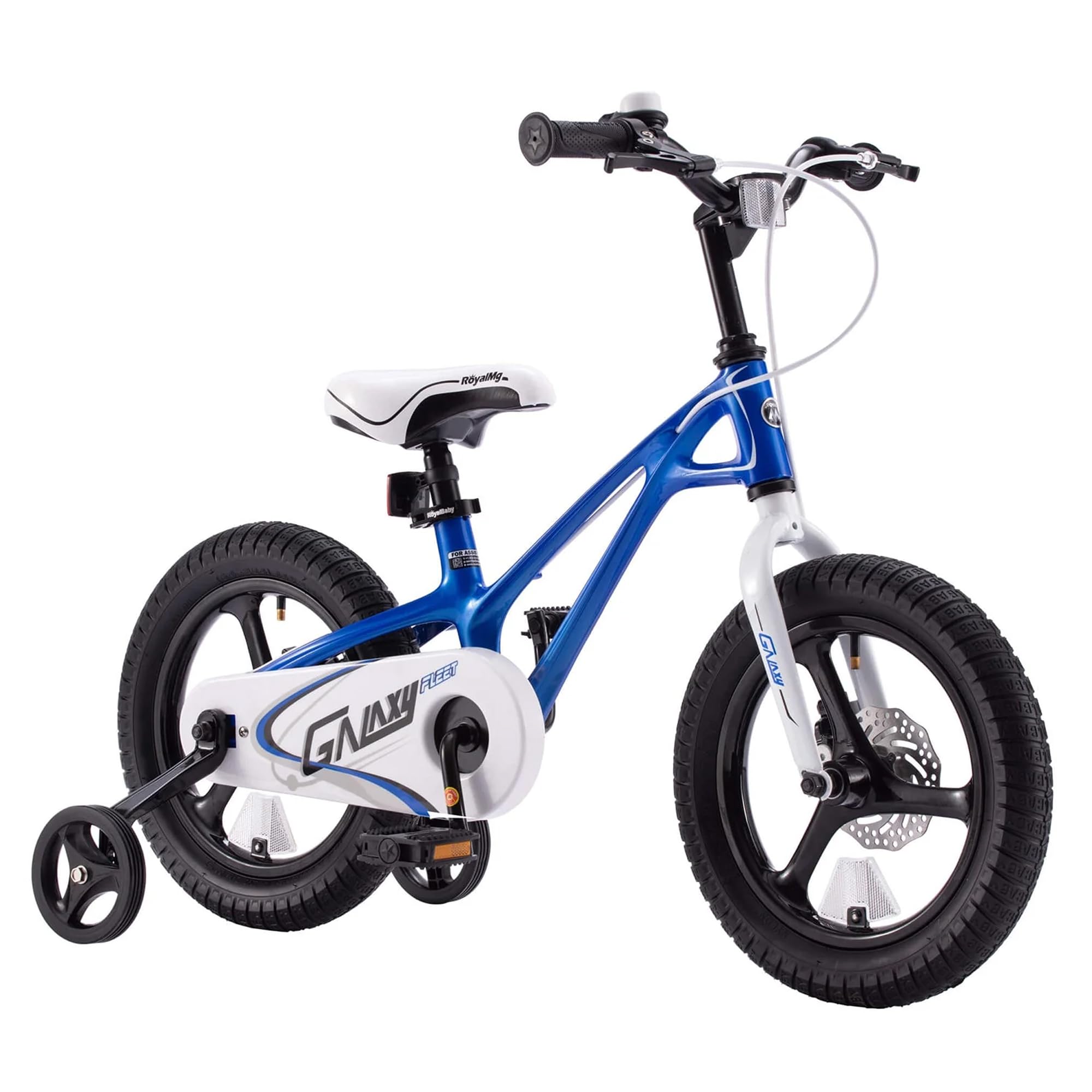 RoyalBaby Space Kids Bike 14 16 18 Inch Mg Aluminium Alloy Boys Girls Bicycle Ages 3-9 Years Disc Brakes Dual Handle Brakes Training Wheel Options