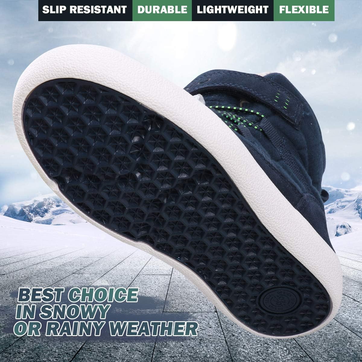  | UOVO Boys Snow Boots Boys Boots Winter Boots for Kids Waterproof Winter Snow Boots for Boys Warm Slip Resistant Outdoor (Little Boys/Big Boys) | Snow Boots